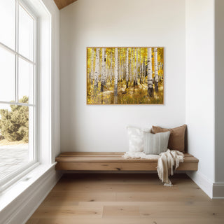 Large Wall Art Print: Fall Aspen Forest
