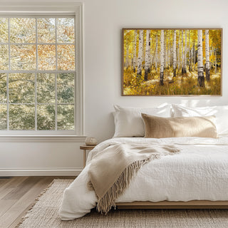 Large Wall Art Print: Fall Aspen Forest