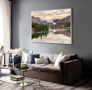 Colorado Rocky Mountains Wall Art, Lake, Water Reflection, Sunrise Nature Photography, Canvas Wall Art, Nature Wall Art