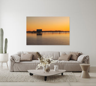 Tillamook Bay Oregon Photography Print - Boathouse Pier Sunrise  - Coastal Wall Art Framed Home Decor - Ocean - Nature Wall Art