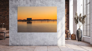 Tillamook Bay Oregon Photography Print - Boathouse Pier Sunrise  - Coastal Wall Art Framed Home Decor - Ocean - Nature Wall Art