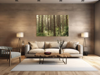 Oregon Forest Canvas Wall Art Print - Nature Home Decor- Landscape Photography for Bedroom or Living Room - Tree Photo Prints