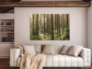 Oregon Forest Canvas Wall Art Print - Nature Home Decor- Landscape Photography for Bedroom or Living Room - Tree Photo Prints