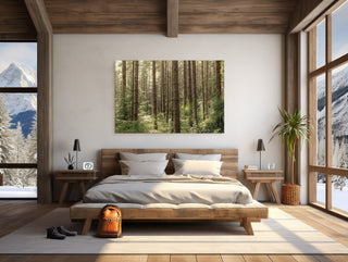 Oregon Forest Canvas Wall Art Print - Nature Home Decor- Landscape Photography for Bedroom or Living Room - Tree Photo Prints