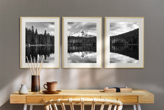 Black and White Mountain Art Prints - Mount Hood Oregon