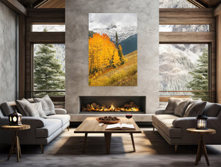 Colorado Aspen Mountain Print Wall Art - Colorado Rocky Mountains - Fall Color Aspens - Nature Photography Print for Home or Office