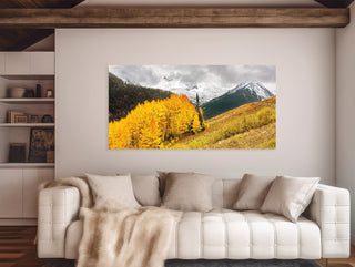 Long Mountain Wall Art - Winter Snow and Trees Picture - Colorado Landscape Photography for Home Decor - Living Room Bedroom Office