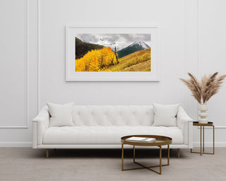 Long Mountain Wall Art - Winter Snow and Trees Picture - Colorado Landscape Photography for Home Decor - Living Room Bedroom Office
