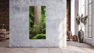 Redwood Tree Trunk Large Metal Wall Art Print - Home or Office Decor - Housewarming Gift - Dark Moody Forest Aesthetic