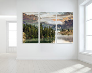 Set of 3 Mountain Canvas Wall Art - Gallery Wall Photography Prints - Lake San Cristobal - Colorado Photography