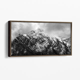 Black and White Mountain Framed Wall Art Canvas - Colorado Photography