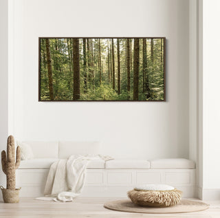 Framed Canvas Forest Wall Art Prints, Long Narrow Nature Canvas Wall Art