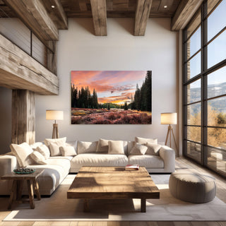 Rocky Mountain Sunrise, Colorado Landscape Canvas Wall Art or Photo Print
