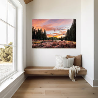 Rocky Mountain Sunrise, Colorado Landscape Canvas Wall Art or Photo Print